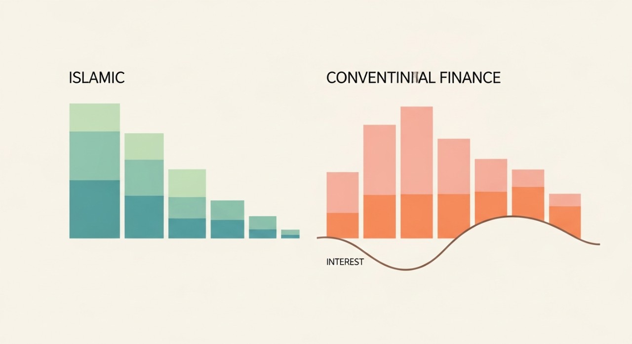 perbezaan jadual pinjaman islamik dan konvensional