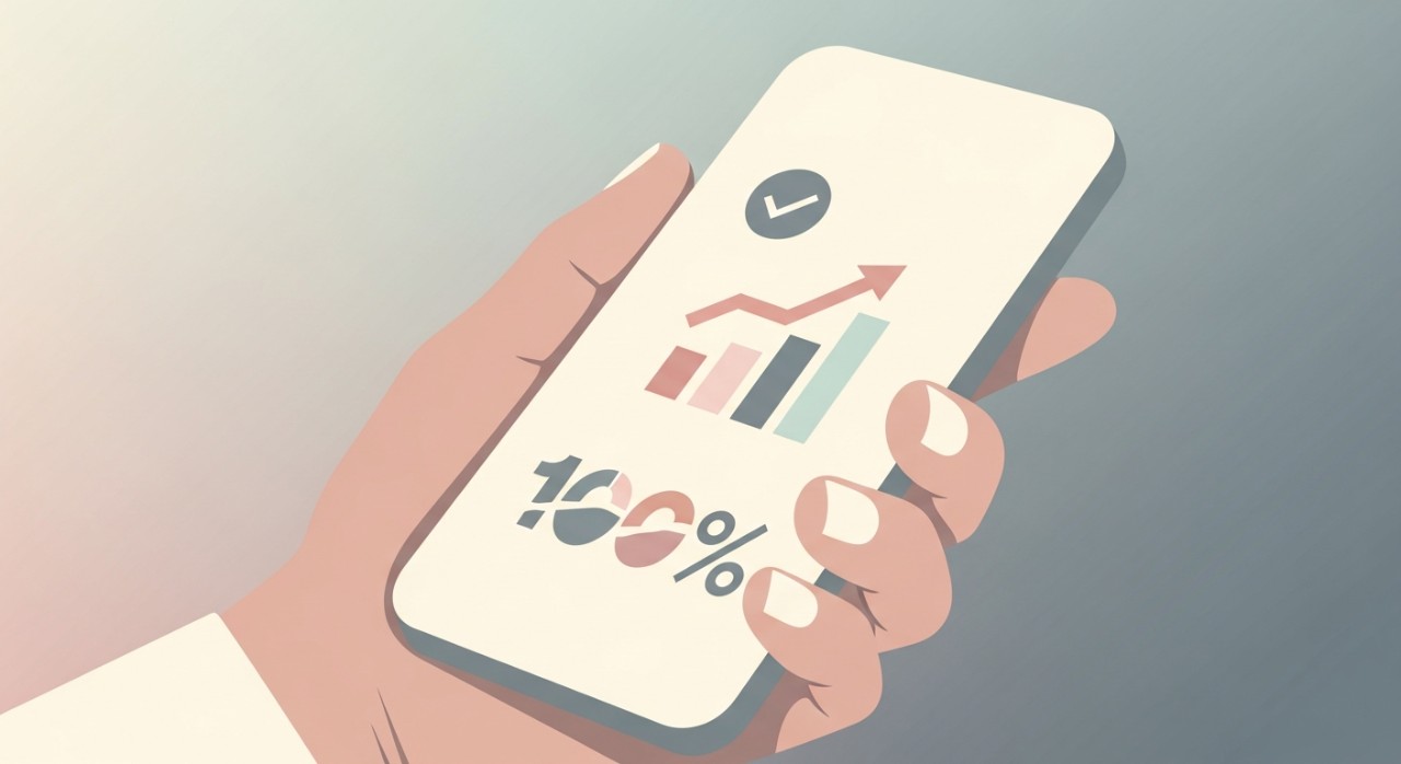 Paparan skrin telefon pintar menunjukkan jumlah baki pinjaman yang berjaya disemak melalui aplikasi perbankan.