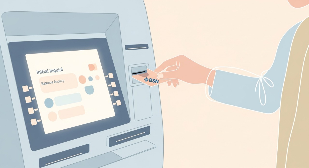 semak baki pinjaman bsn melalui atm