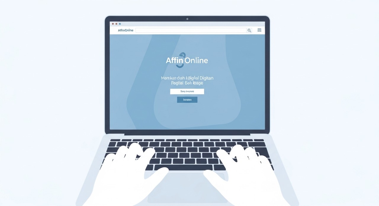Cara Dapatkan Penyata Affin Bank Terkini: Panduan Lengkap 1 Seseorang sedang menggunakan komputer riba untuk log masuk ke portal perbankan Affin Bank.