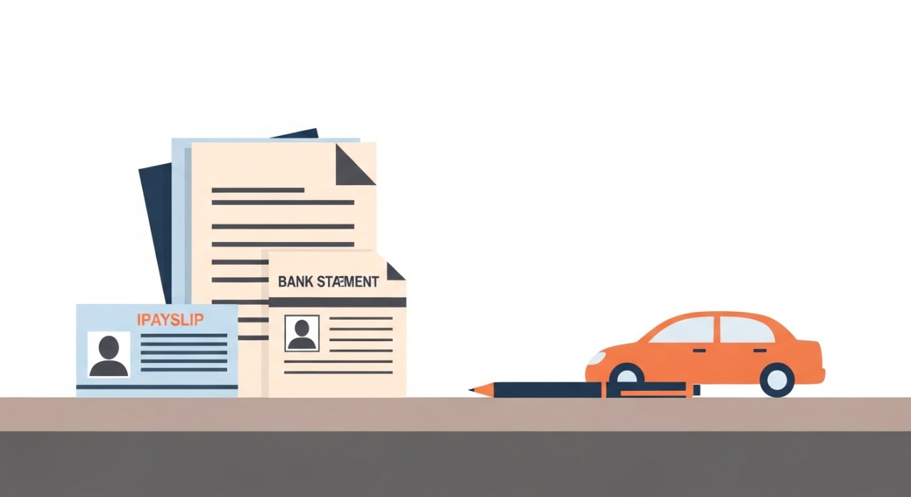 Cara Mohon Pinjaman Kereta Public Bank: Panduan Lulus Cepat 1 Timbunan dokumen penting seperti kad pengenalan dan slip gaji yang diperlukan untuk memohon pinjaman kereta.