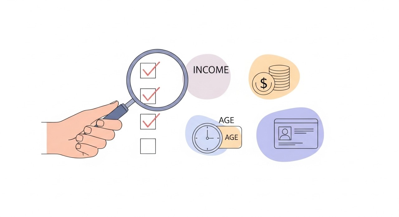 Panduan Lengkap Cara Mohon Kad Kredit Affin Bank 1 Satu set dokumen dan kad pengenalan diletakkan di atas meja bersama ikon tanda semak (checklist) untuk semakan kelayakan.