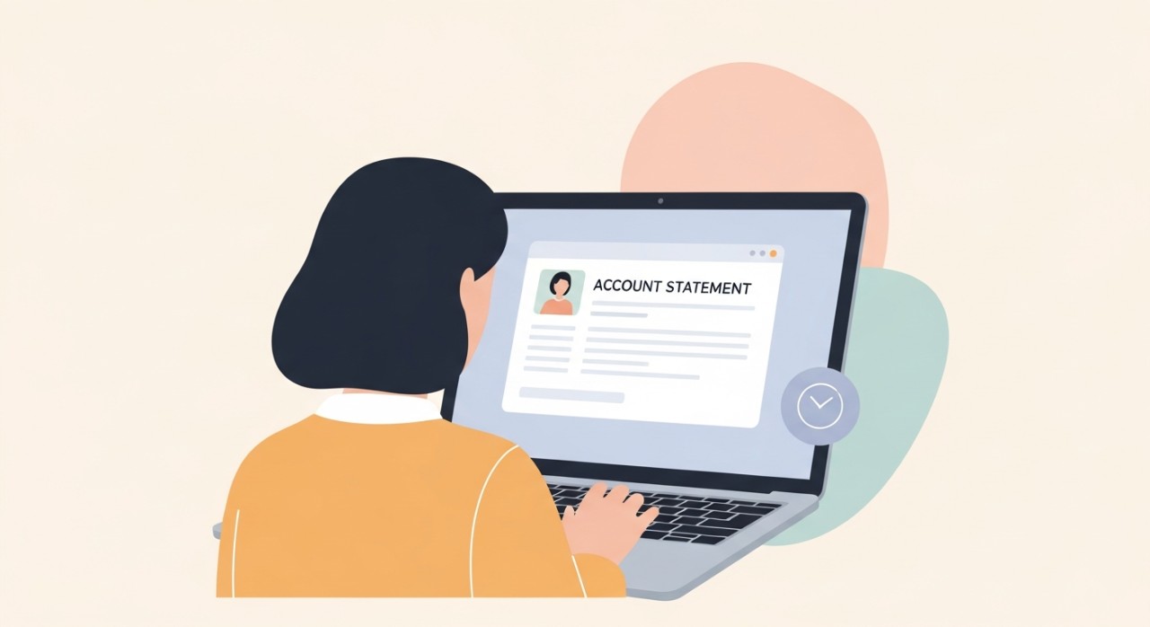 tempoh masa dapat penyata baki