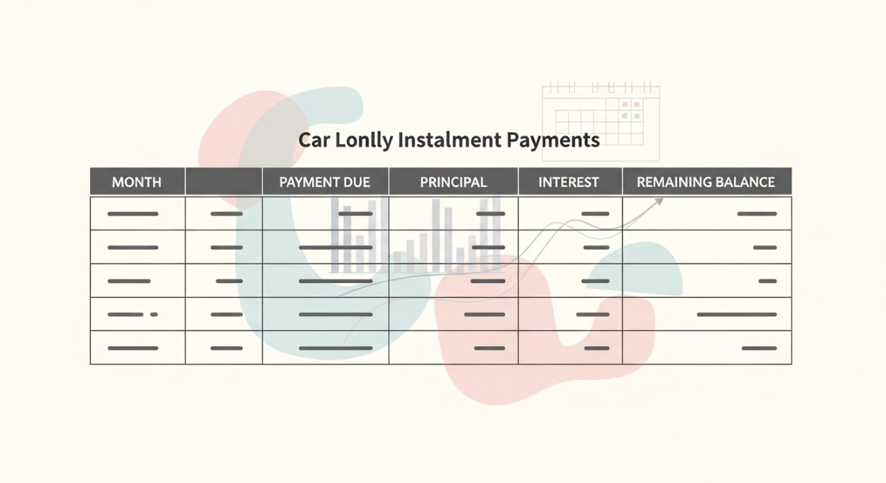 jadual ansuran bulanan pinjaman kenderaan dengan tempoh panjang