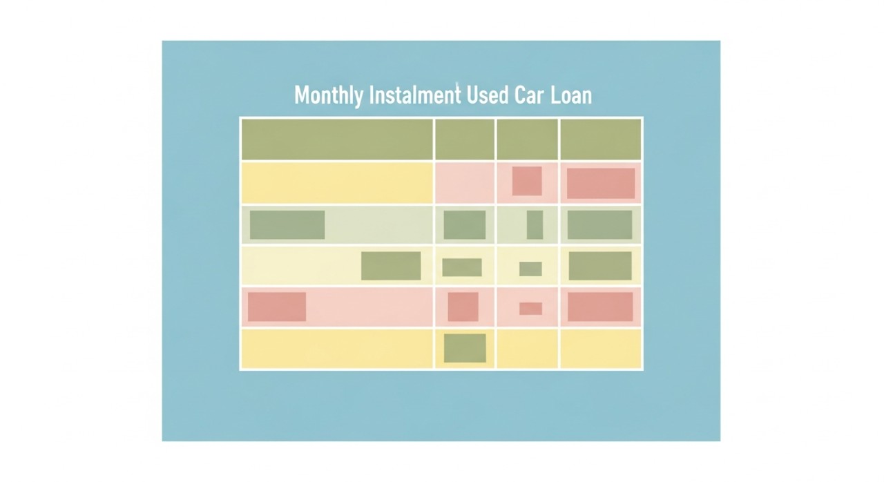 jadual ansuran bulanan pinjaman kenderaan terpakai
