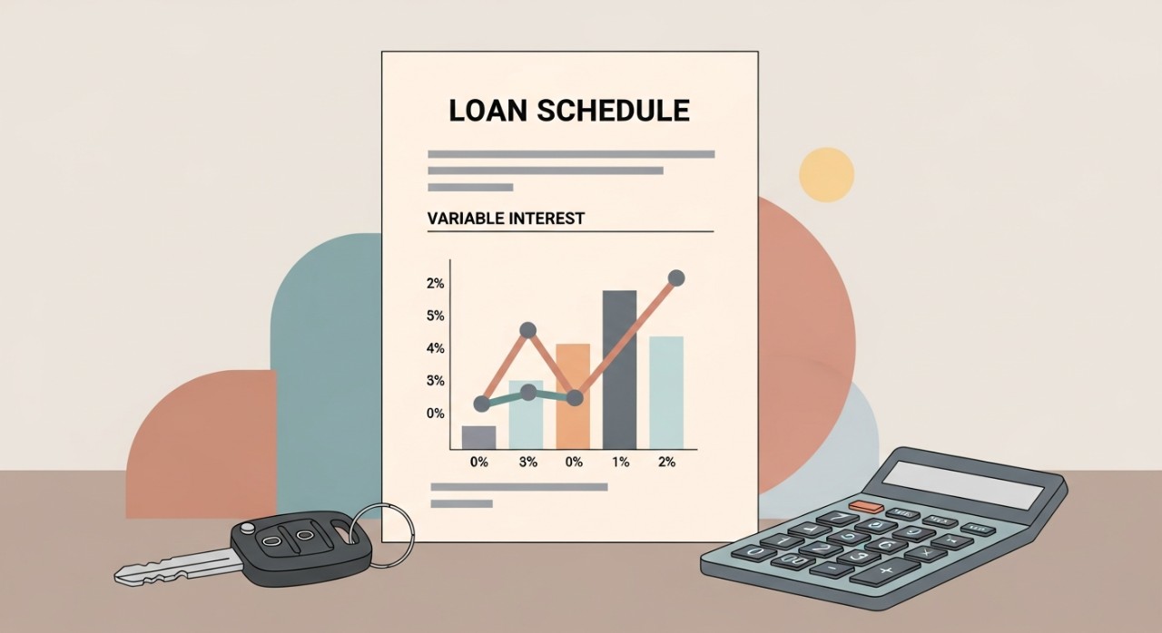 jadual pinjaman kenderaan faedah berubah untuk kereta terpakai