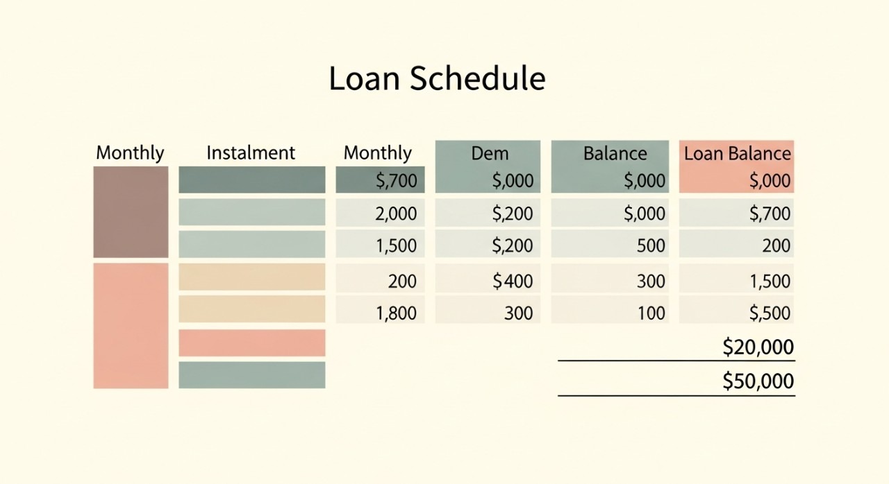jadual pinjaman kenderaan komersial untuk van perniagaan