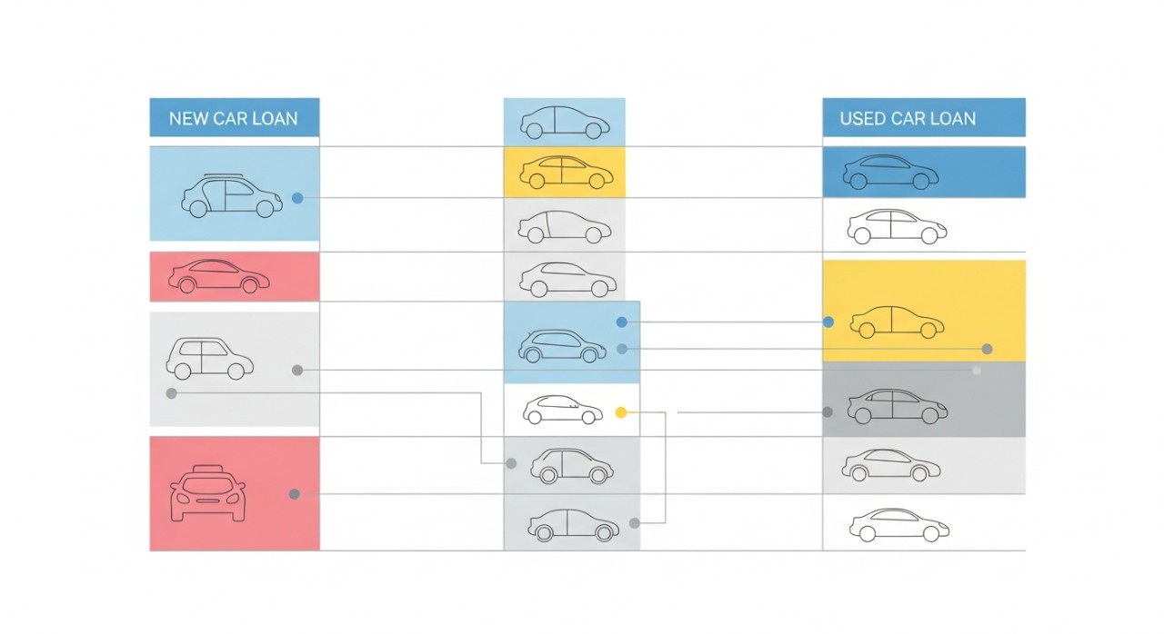 jadual pinjaman kereta baharu dan terpakai mengikut model