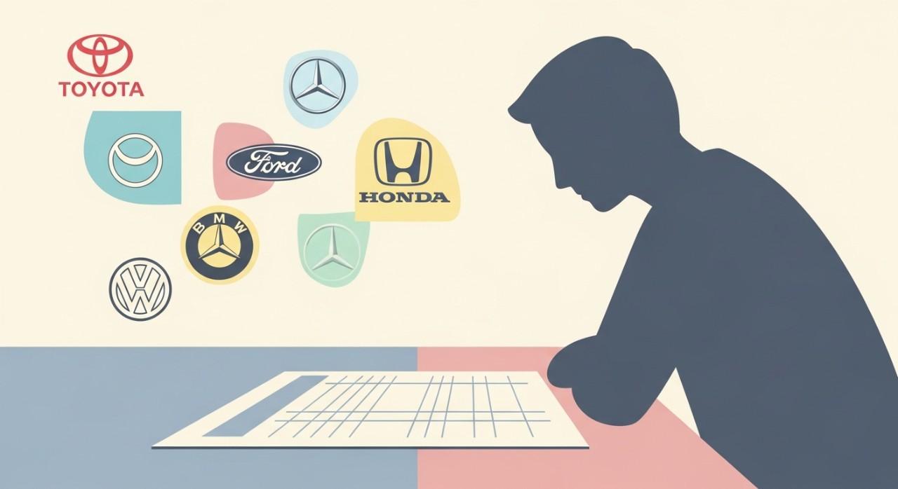 jadual pinjaman kereta baharu untuk jenama popular