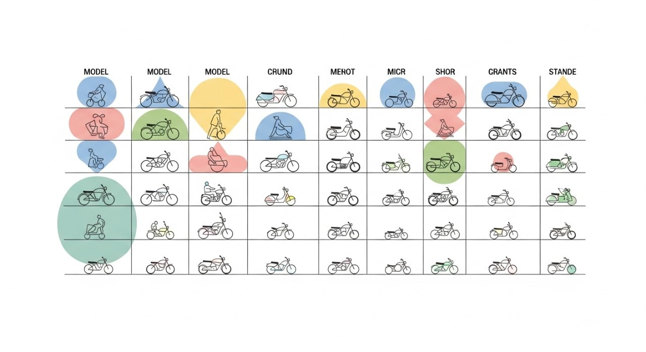 jadual pinjaman motosikal tanpa penjamin mengikut model dan jenama