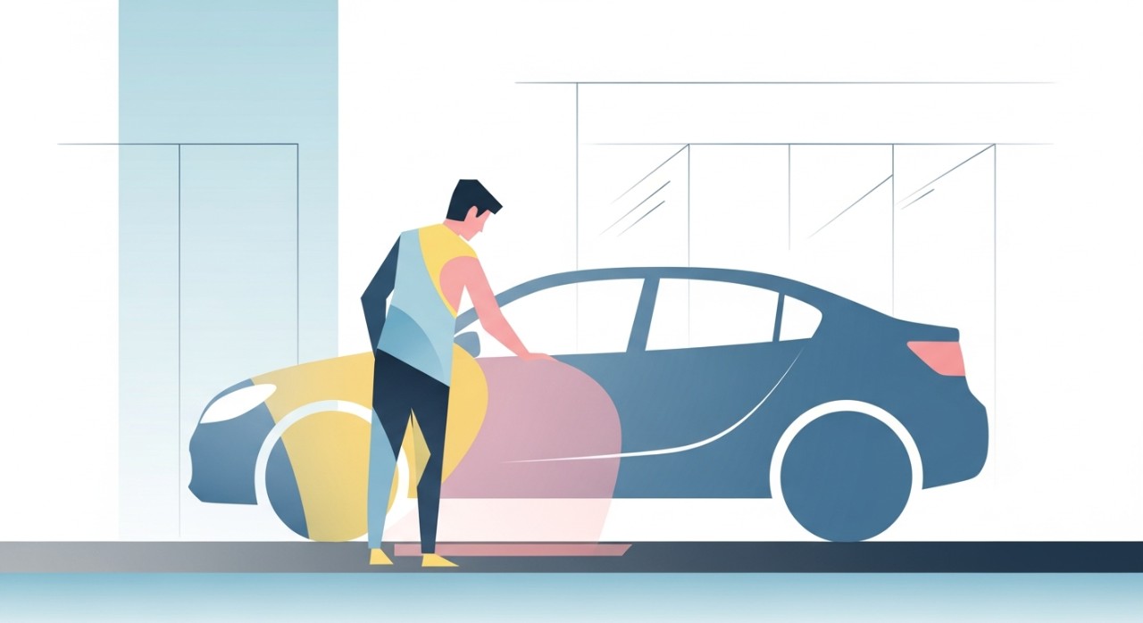 Senarai Jadual Pinjaman Kereta Terpakai untuk Penjawat Awam 1 Seorang individu sedang memeriksa keadaan kereta terpakai di pusat jualan.