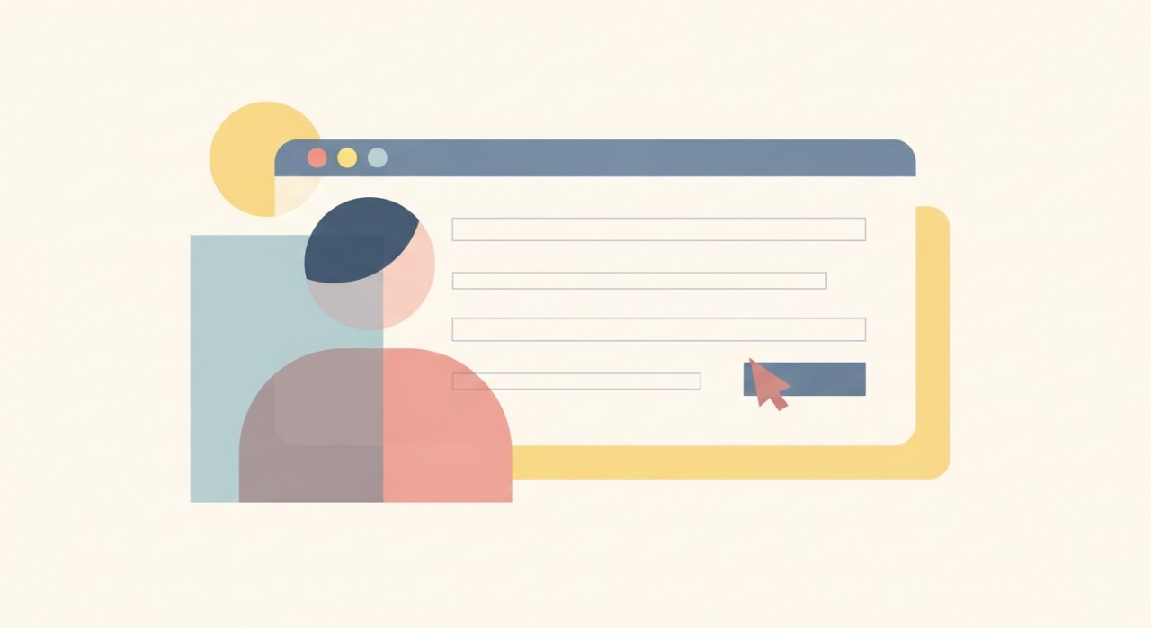 Seorang individu sedang mengisi borang permohonan pinjaman kenderaan elektrik secara dalam talian.