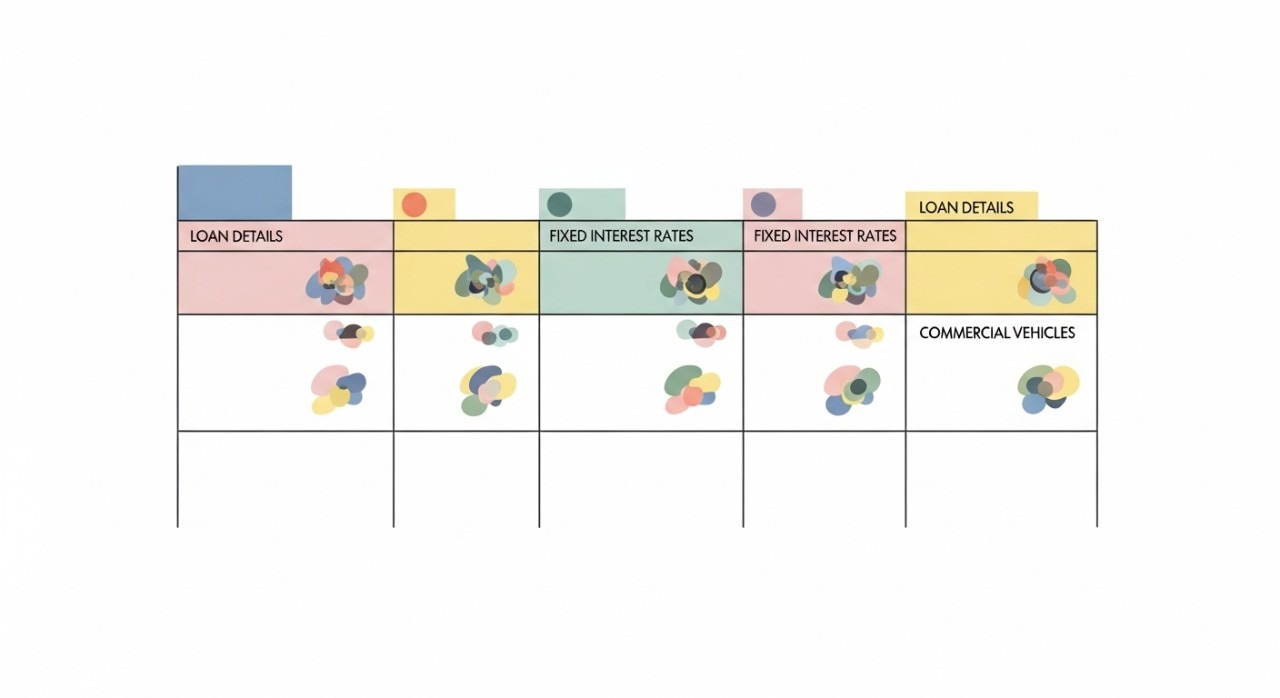 senarai jadual pinjaman kenderaan komersial faedah tetap