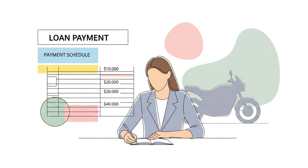 senarai jadual pinjaman kenderaan tanpa penjamin untuk motosikal