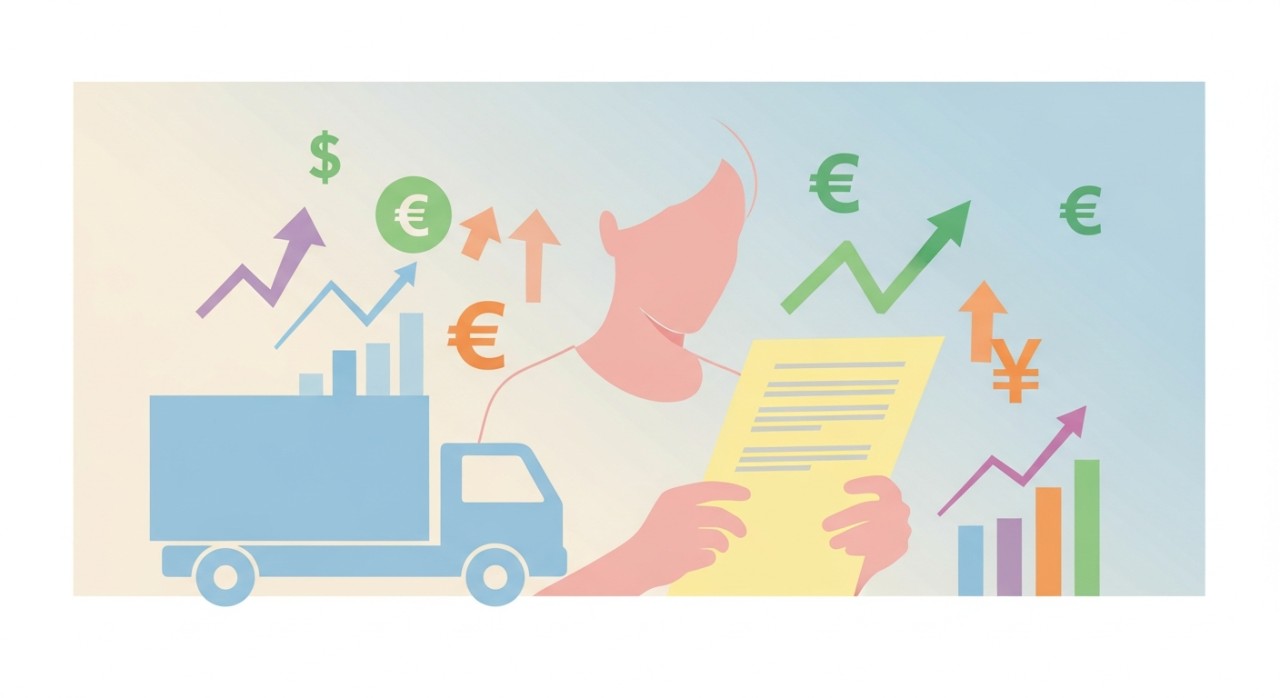 Seorang individu sedang membaca dokumen syarat-syarat untuk pinjaman lori.